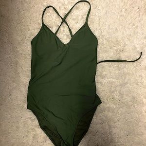 Green Aerie Tie back one piece
